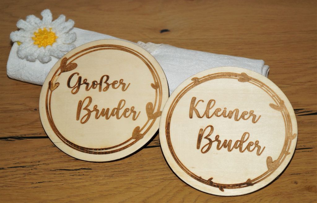 Geschwistertafeln aus Holz